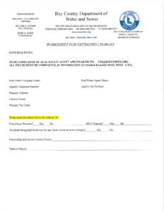 Water/Sewer Property Search Form